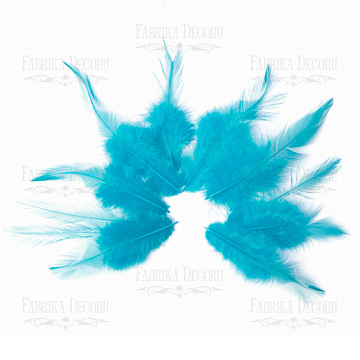 Feathers set with a tail "Turquoise"
