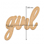 Art board with word "Girl", 25,5cm х 24,5cm - 0