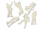 Набор чипбордов Фигурки поющих мужчин 10х15 см #595