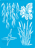 Stencil reusable, 15x20cm "Fishing", #359