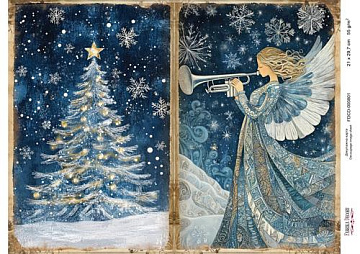 Decoupage card «Christmas Tale» #000801, 21cm x 29,7cm