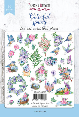 набор высечек, коллекция colorful spring, 60 шт - 2 набор высечек, коллекция colorful spring, 60 шт - 2