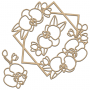 Set of MDF ornaments for decoration #236