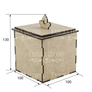 Box for accessories and jewelry, 100х100х130mm, DIY kit #036 - 2