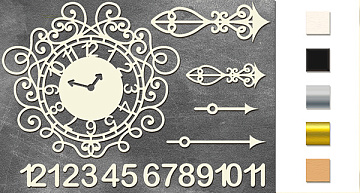 Chipboards set "Clock face" #072