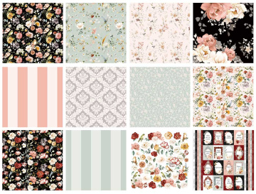 Double-sided scrapbooking paper set Miracle flowers 12"x12", 10 sheets - 2