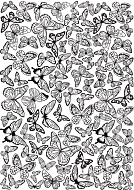 overlay butterflies background 21х29,7 сm