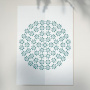 Stencil reusable, 15x20cm Flower napkin, #408 - 0