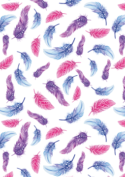Overlay Feathers Multi-colored 21х29,7 сm