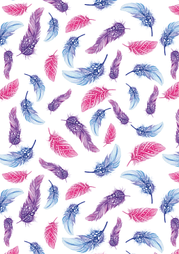 Overlay Feathers Mehrfarbig 21х29,7 сm