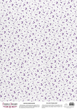 Deco vellum colored sheet Purple flowers, A3 (11,7" х 16,5")