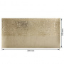 Skóra PU do oprawiania ze złotym tłoczeniem, wzór Golden Gears Beige, 50cm x 25cm 