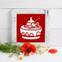 Stencil for decoration XL size (30*30cm), Cakes #045 - 1