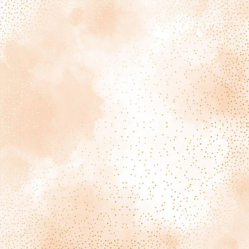 Sheet of single-sided paper with gold foil embossing, pattern Golden Mini Drops, color Beige watercolor, 12"x12"