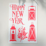 Трафарет многоразовый 15x20см Счастливого Нового Года #299