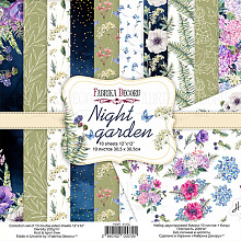 Zestaw papieru do scrapbookingu "Nocny ogród" 30,5x30,5cm 