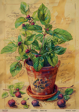 Kraftowy papier do decoupage, 29,7x42cm, „Botanica Kraft”, #0002