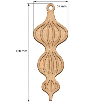 Blank for decoration New year tree toy 57, #490 - 2