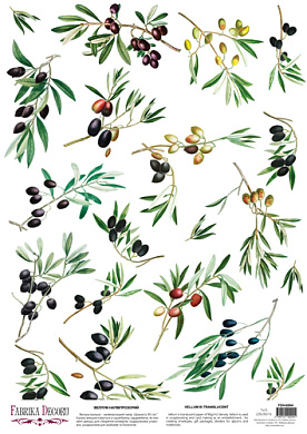 deco vellum colored sheet olives, a3 (11,7" х 16,5")