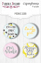 Set of 4pcs flair buttons for scrabooking "My tiny sparrow girl 2" EN #225