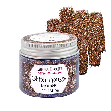 Glitzermousse, Farbe Bronze