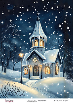 Decoupage card «Christmas Tale» #000836, 21cm x 29,7cm