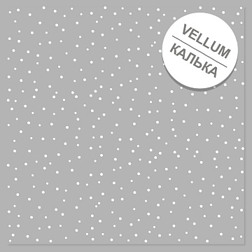 Pergamentblatt mit weißem Muster "White Drops 12"x12"