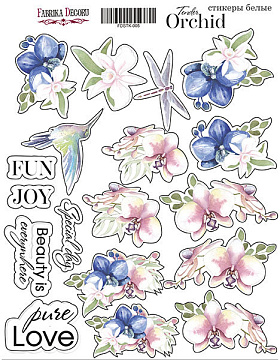 Kit of stickers 18 pcs Tender orchid #005