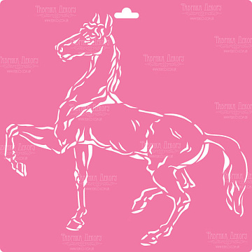 Stencil for decoration XL size (30*30cm), Horse #044