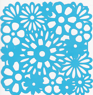 Stencil for crafts 14x14cm "Flower Glade" #054