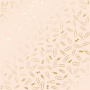 Arkusz papieru jednostronnego wytłaczanego złotą folią, wzór Złote szpilki i spinacze, kolor Beżowy 30,5x30,5cm 