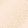 Blatt aus einseitigem Papier mit Goldfolienprägung, Muster Golden Reißnägel und Büroklammern, Farbe Beige