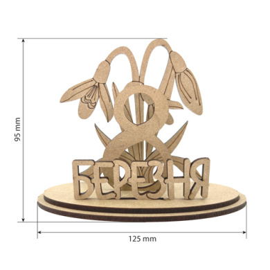 заготовка из фанеры #386 подснежники фабрика декору - 2