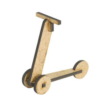 3D figures for decorating dollhouses and shadow boxes, Scooter, Bicycle, Swing, Set #60 - 2 3D figures for decorating dollhouses and shadow boxes, Scooter, Bicycle, Swing, Set #60 - 2