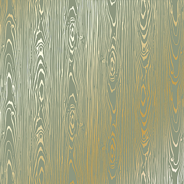 Einseitig bedrucktes Blatt Papier mit Goldfolienprägung, Muster Golden Wood Texture Olive, 12"x12"