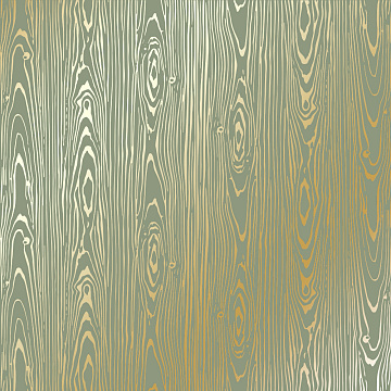 Sheet of single-sided paper with gold foil embossing, pattern Golden Wood Texture Olive, 12"x12"