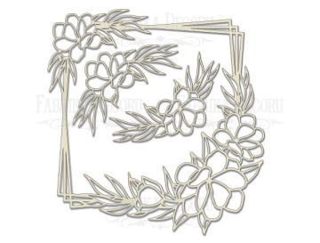 Megachipboard "Lilies in a square frame" #018 - 2