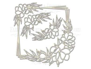 мегачипборд лилии в квадратной рамке 30x30 см #018  - 2