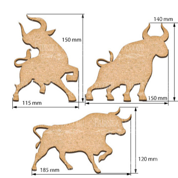 Art board Bulls set - 2  Art board Bulls set - 2