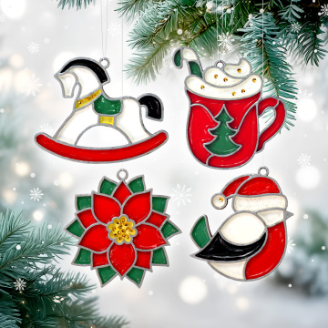 Art Stained Glass Kit “Bright Christmas", for painting by numbers - 2