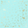 Лист односторонней бумаги с фольгированием, дизайн Golden Dill Turquoise, 30,5см х 30,5см
