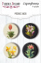 Set of 4pcs flair buttons for scrabooking Botany exotic #503