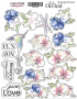 Kit of stickers 18 pcs Tender orchid #005