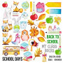 Double-sided scrapbooking paper set  Cool school 8"x8", 10 sheets - 11