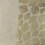 Skóra PU do oprawiania ze złotym tłoczeniem, wzór Golden Leaves Beige, 50cm x 25cm 