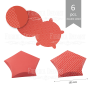 Gwiazdka mini - zestaw tekturowych wykrojów do pakowania prezentów 6 szt., 70x15 mm