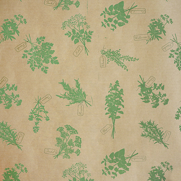 Kraft paper sheet 12"x12"  Bunch of greenery