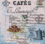 Decoupage-Serviette "Ein Café"