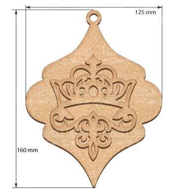 Blank for decoration New year tree toy 45, #478 - 2