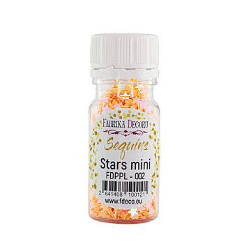 Sequins Stars mini, apricot, #002